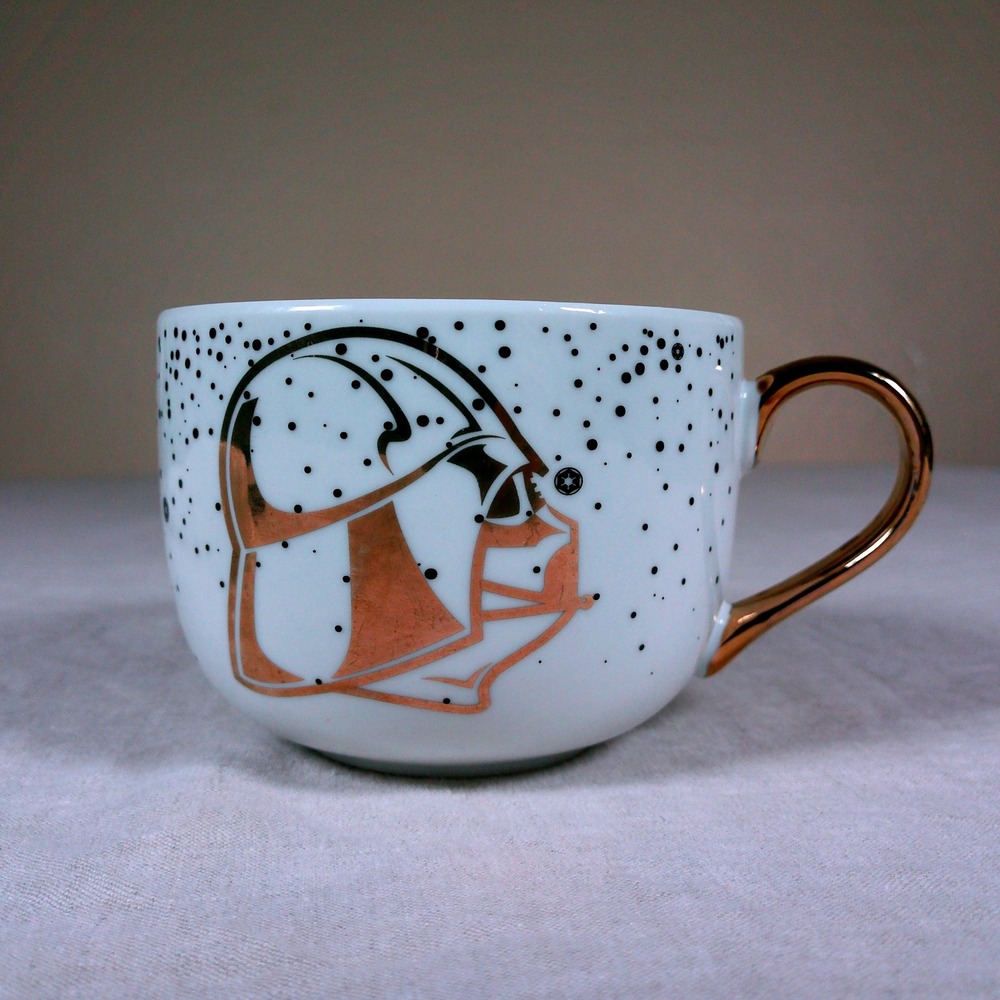 Star Wars Darth Vader Coffee Mug Collect White Rose Gold Excellent Metallic